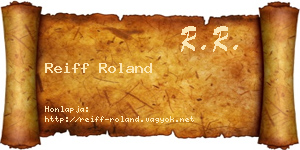 Reiff Roland névjegykártya